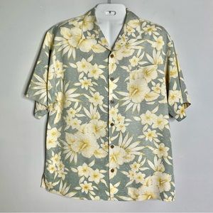 TOMMY BAHAMA Pure Silk Floral Short Sleeve Button Down Shirt